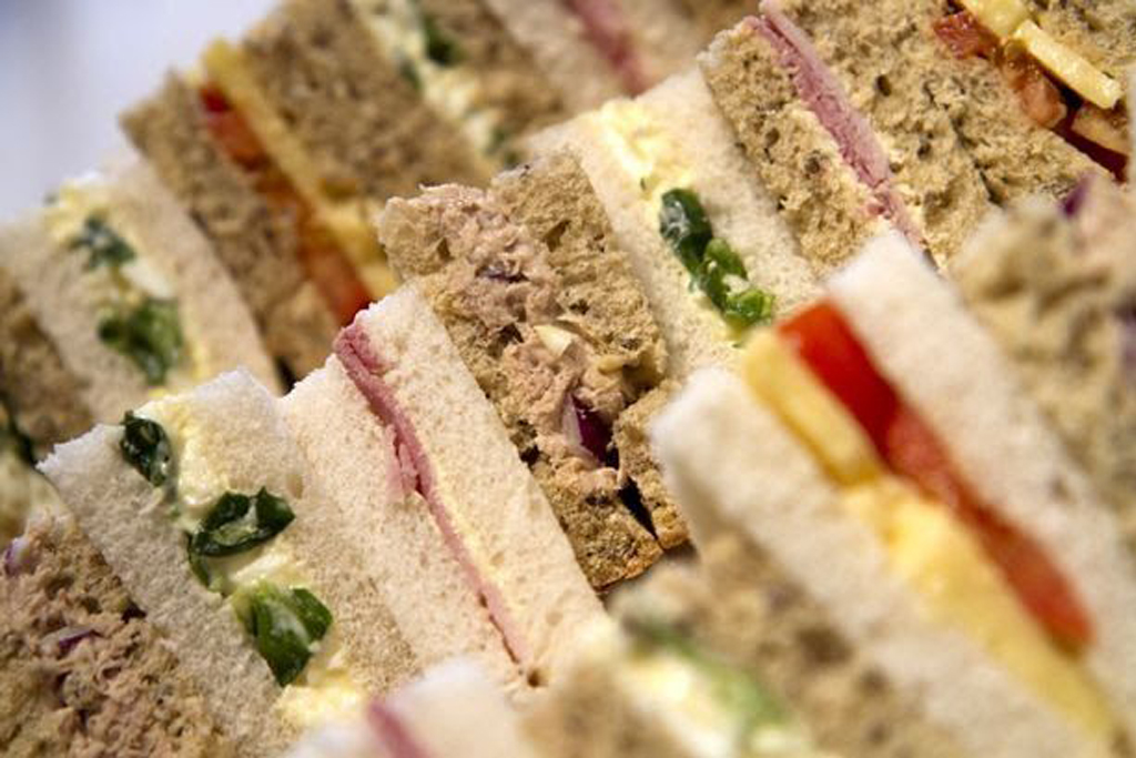 selection of assorted sandwiches